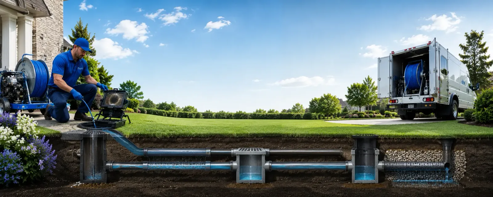 Outdoor drain cleaning information for Claunch, NM